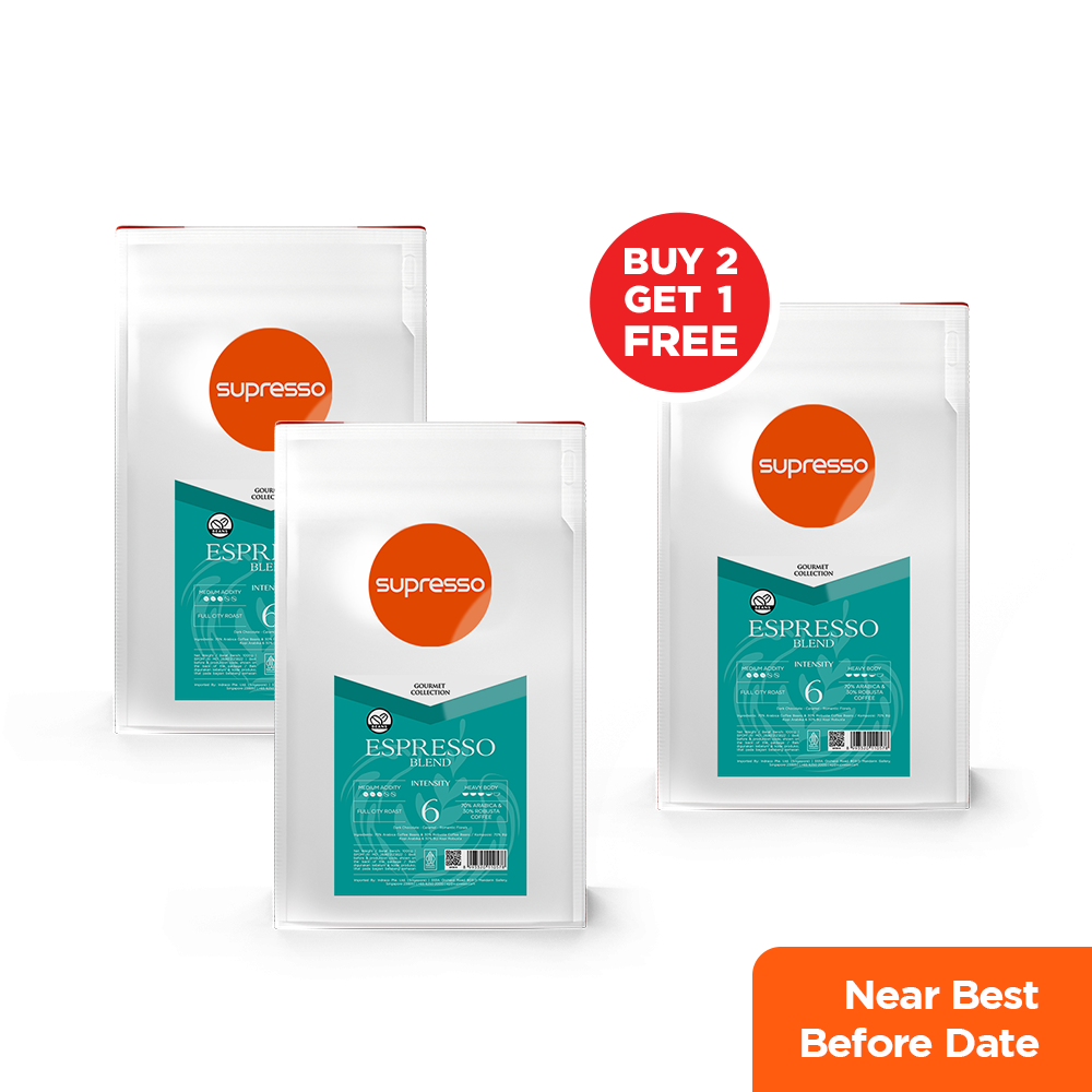 Supresso Espresso Blend Coffee Beans 1000g Bundle