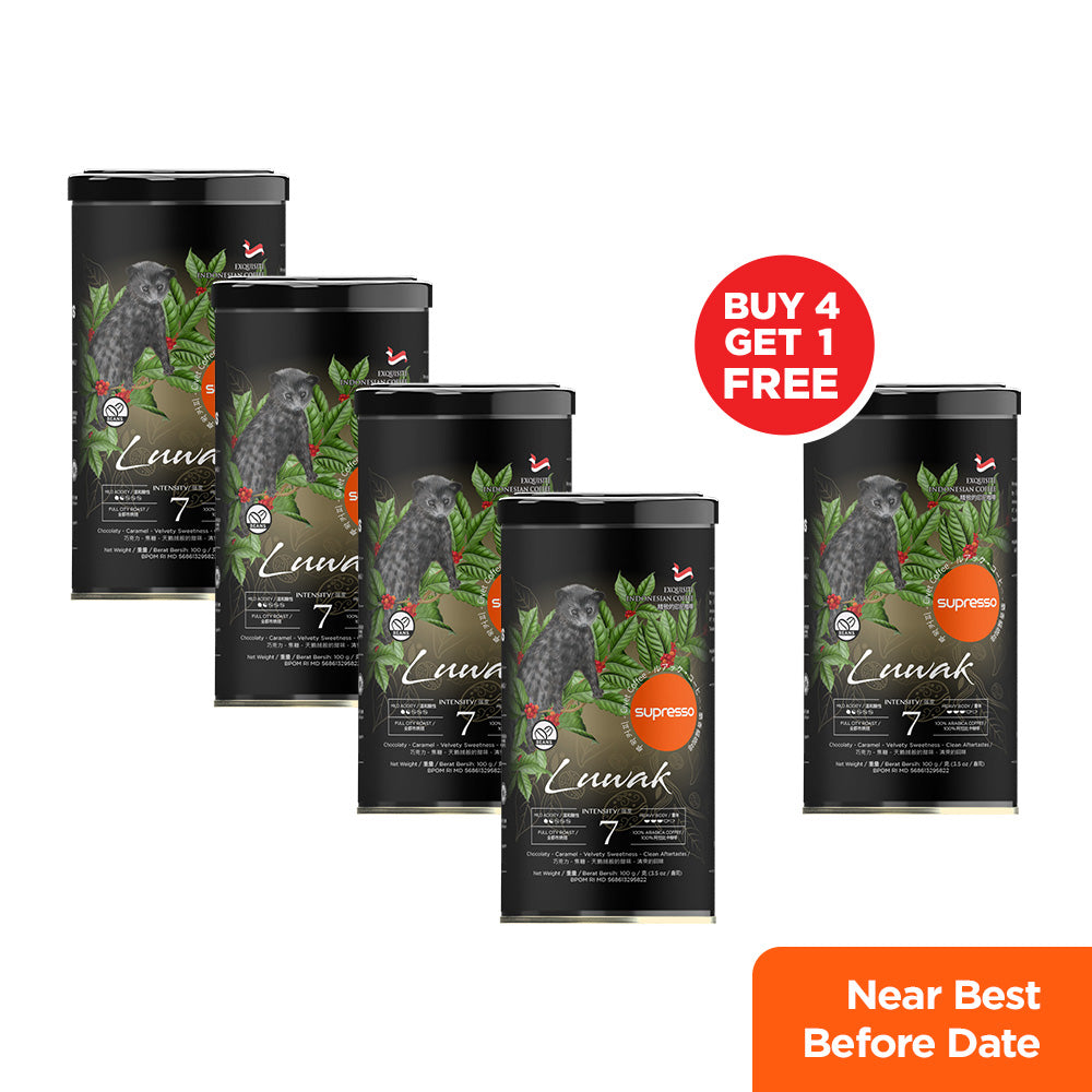 Supresso Luwak Prestige Arabica Coffee Beans 100g Bundle